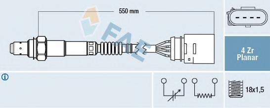 Sonda lambda de oxígeno posterior al catalizador FAE 77148 precio, desde 89,16 EUR