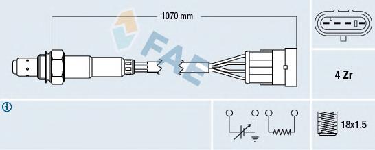 Sonda lambda de oxígeno posterior al catalizador FAE 77161 precio, desde 78,36 EUR