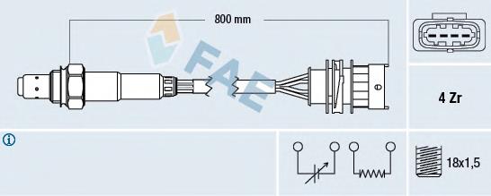 Sonda Lambda Sensor De Oxigeno Post Catalizador 77157 FAE