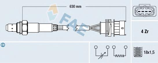 Sensor de oxígeno previo al catalizador 77156 FAE
