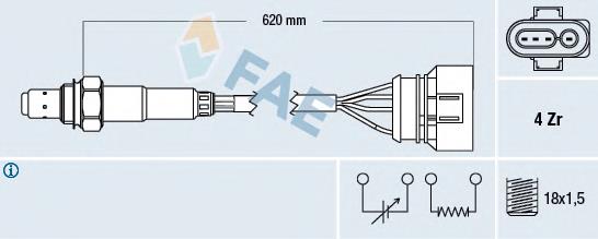 Sensor de oxígeno previo al catalizador FAE 77131 precio, desde 91,19 EUR