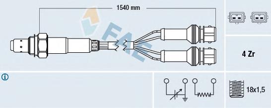 Sensor de oxígeno previo al catalizador 77127 FAE