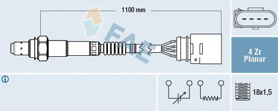 Sonda lambda post catalizador FAE 77143