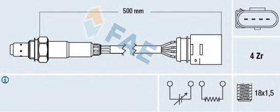 Sensor de oxígeno FAE 77138