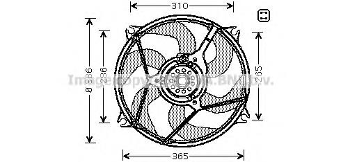 CN7530 AVA ventilador (rodete +motor refrigeración del motor con electromotor completo)