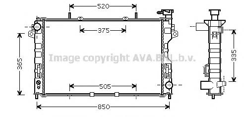 CR2077 AVA radiador refrigeración del motor