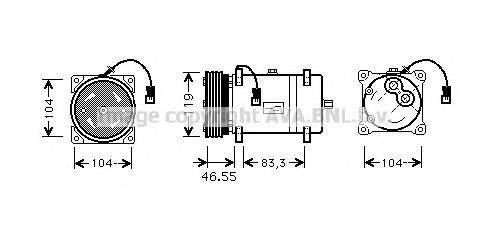 CNAK161 AVA Compresor climatizador