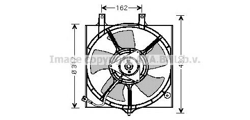 DN7510 AVA difusor de radiador, ventilador de refrigeración, condensador del aire acondicionado, completo con motor y rodete