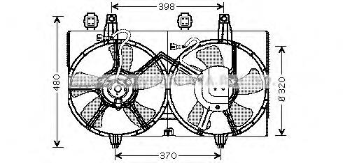 Ventilador (rodete +motor) refrigeración del motor con electromotor completo DN7511 AVA