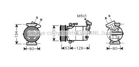 DNK334 AVA compresor de aire acondicionado