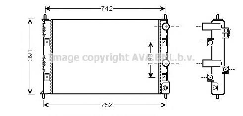 Radiador refrigeración del motor CRA2076 AVA