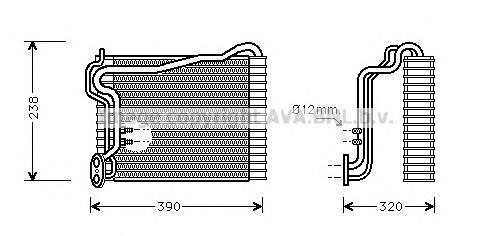 Evaporador, aire acondicionado AIV146 AVA