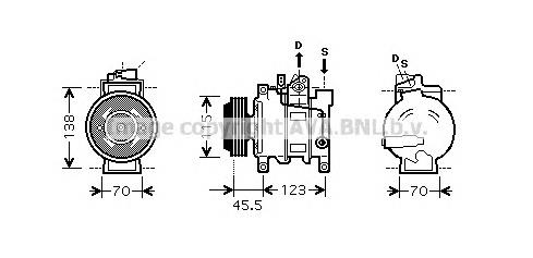 AIK281 AVA compresor de aire acondicionado