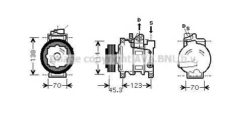 AIK276 AVA compresor de aire acondicionado