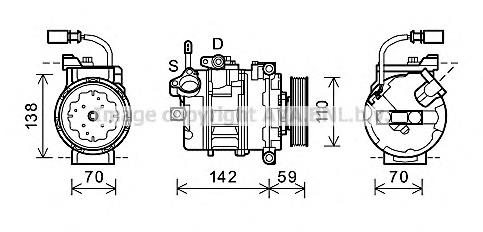 AIK340 AVA compresor de aire acondicionado