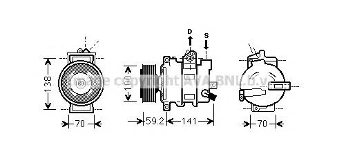 AIK329 AVA compresor de aire acondicionado