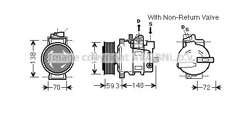 AIK330 AVA compresor de aire acondicionado