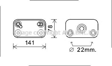 BW3406 AVA radiador enfriador de la transmision/caja de cambios