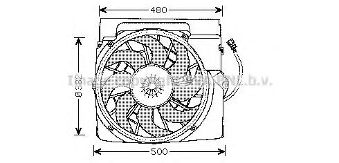 bw7511 AVA difusor de radiador, aire acondicionado, completo con motor y rodete