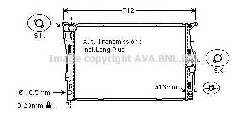 Radiador refrigeración del motor BWA2303 AVA