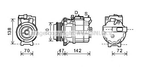 AUK208 AVA compresor de aire acondicionado