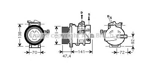 AUK188 AVA compresor de aire acondicionado