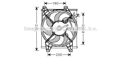 HY7524 AVA ventilador (rodete +motor aire acondicionado con electromotor completo)