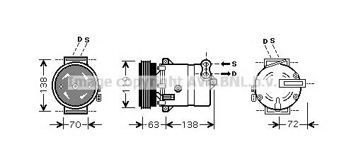 FTK334 AVA compresor de aire acondicionado