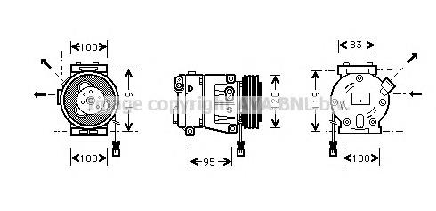 FTK050 AVA compresor de aire acondicionado