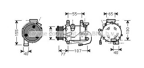 HDK232 AVA compresor de aire acondicionado