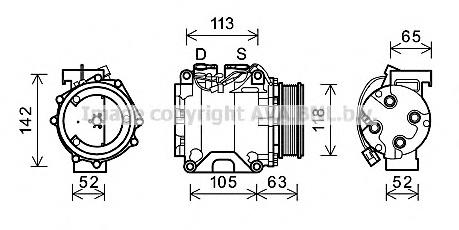 HDAK238 AVA compresor de aire acondicionado