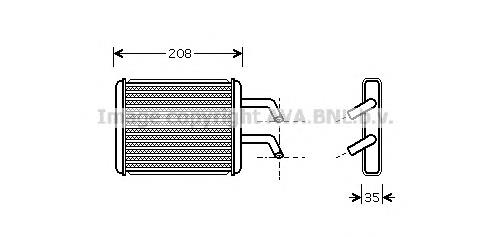 Radiador de calefacción 0K72A61A10 Hyundai/Kia