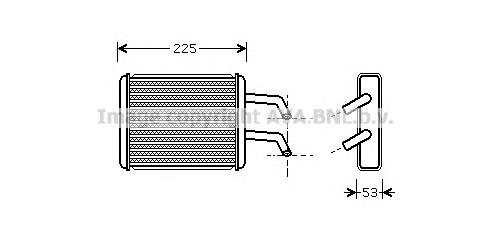Radiador de calefacción 0K72B61A10 Hyundai/Kia