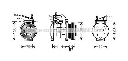 JEAK034 AVA compresor de aire acondicionado