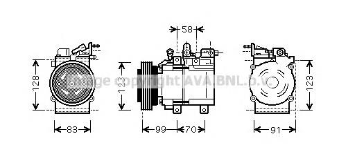 HYAK160 AVA compresor de aire acondicionado