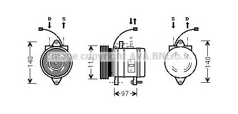 HYK013 AVA compresor de aire acondicionado