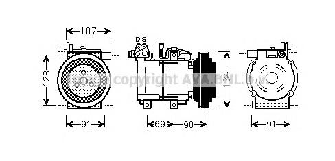 HYK278 AVA compresor de aire acondicionado