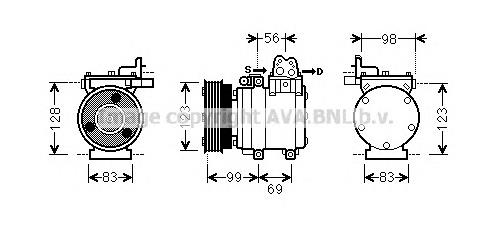 HYK221 AVA compresor de aire acondicionado