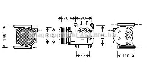 JRK025 AVA compresor de aire acondicionado