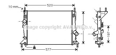 FDA2368 AVA radiador refrigeración del motor