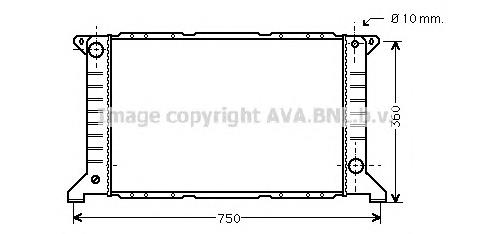 FDA2169 AVA radiador refrigeración del motor