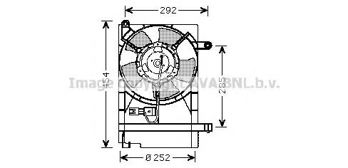 Difusor de radiador, aire acondicionado, completo con motor y rodete DW7512 AVA