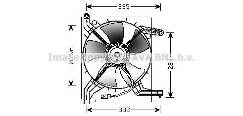 DW7506 AVA difusor de radiador, aire acondicionado, completo con motor y rodete