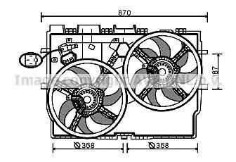 FT7585 AVA difusor de radiador, ventilador de refrigeración, condensador del aire acondicionado, completo con motor y rodete