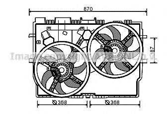 FT7584 AVA difusor de radiador, ventilador de refrigeración, condensador del aire acondicionado, completo con motor y rodete