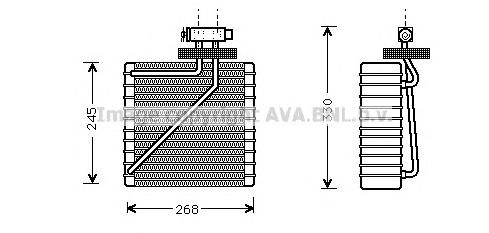 FDV271 AVA evaporador, aire acondicionado