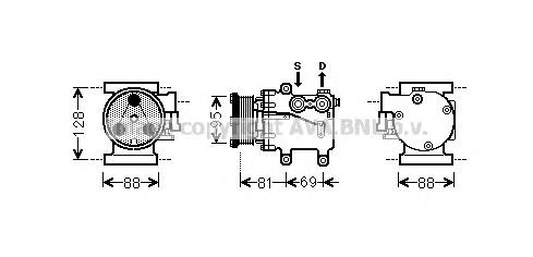 FDK437 AVA compresor de aire acondicionado