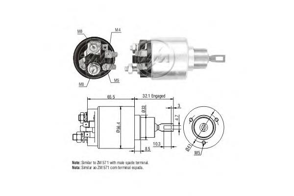 ZM580 ERA interruptor magnético, estárter