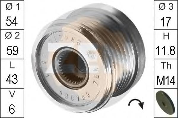 Polea rueda libre ERA ZN5501 precio, desde 32,40 EUR