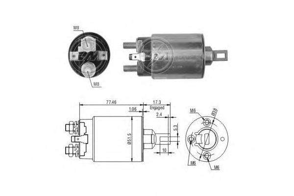 Interruptor magnético, estárter ZM1691 ERA